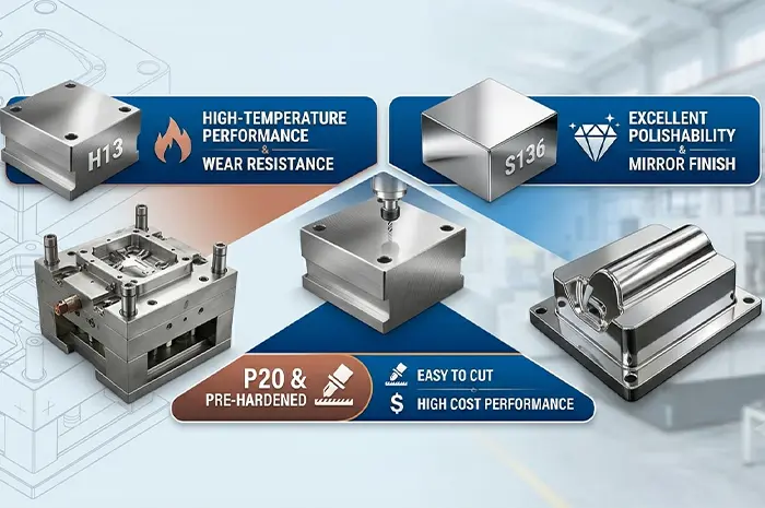 How to Select Mold Steel Materials: Hardness, Wear Resistance, And Polishability of Different Materials